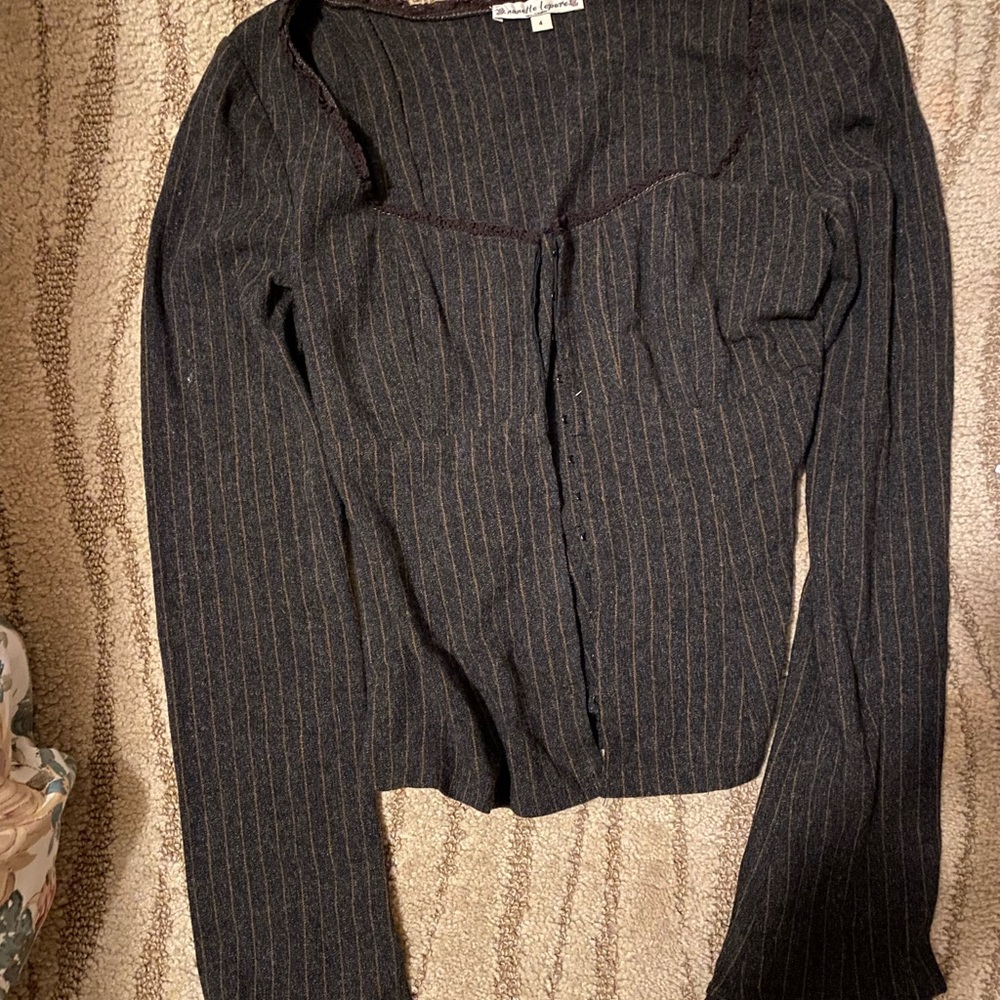 COPY - LIMITED EDITION NANETTE LEPORE SIZE 4 IN NEW CONDITION COLORS DARK GREY …